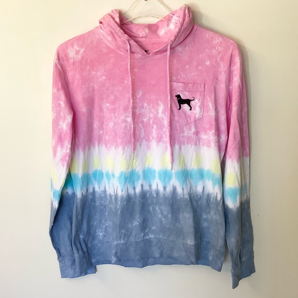 NWT The Black Dog Long Sleeve Sunrise Fade Tie Dye Cadet Hoodie - S